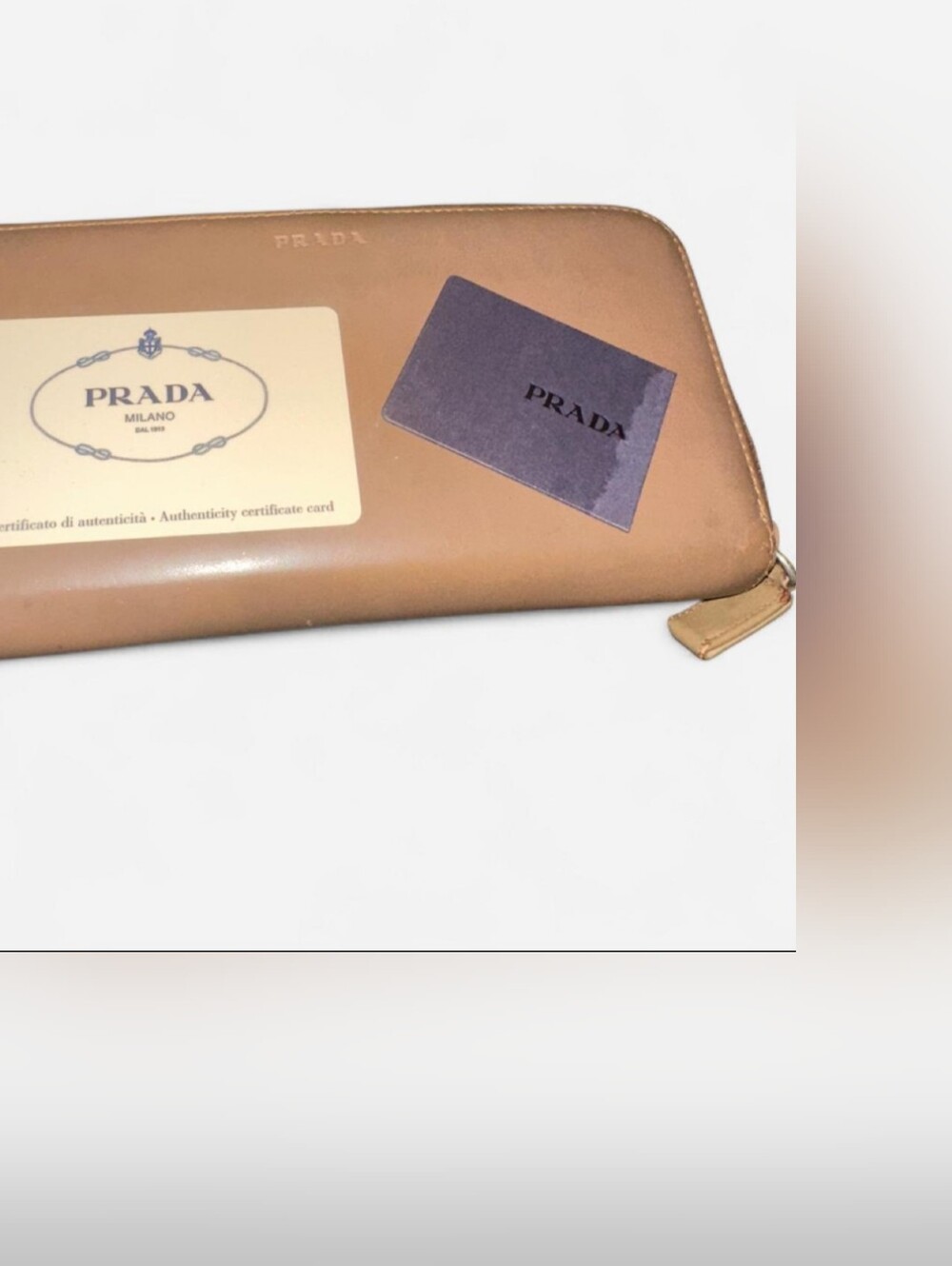 Prada Brown Leather Zip-Around Wallet - Picture 7 of 8